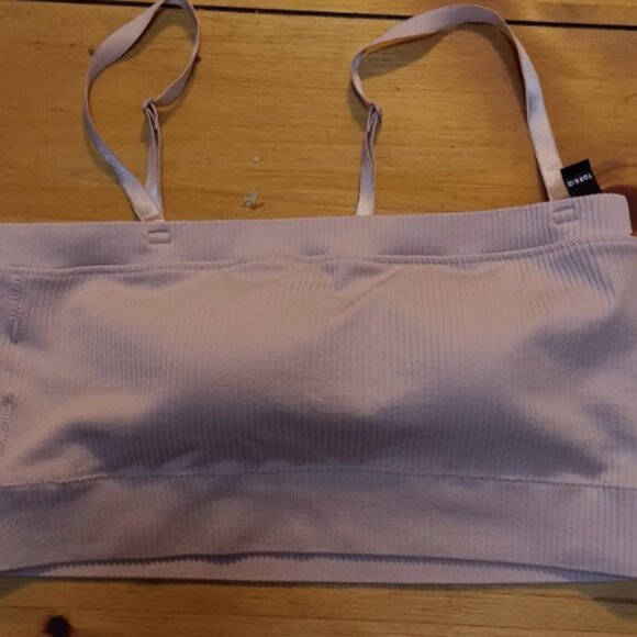Torrid Women's 2 Plus Size Unlined Seamless Rib Bandeau Rose Dust New - Picture 5 of 6